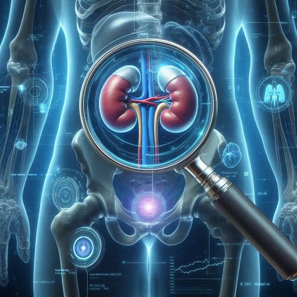 Magnifying Glass Over Kidneys