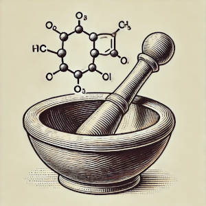 Chemical Drug over a pharmacist Mortal and pestle